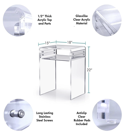 Waterfall nightstand - Prismatic Furnishings